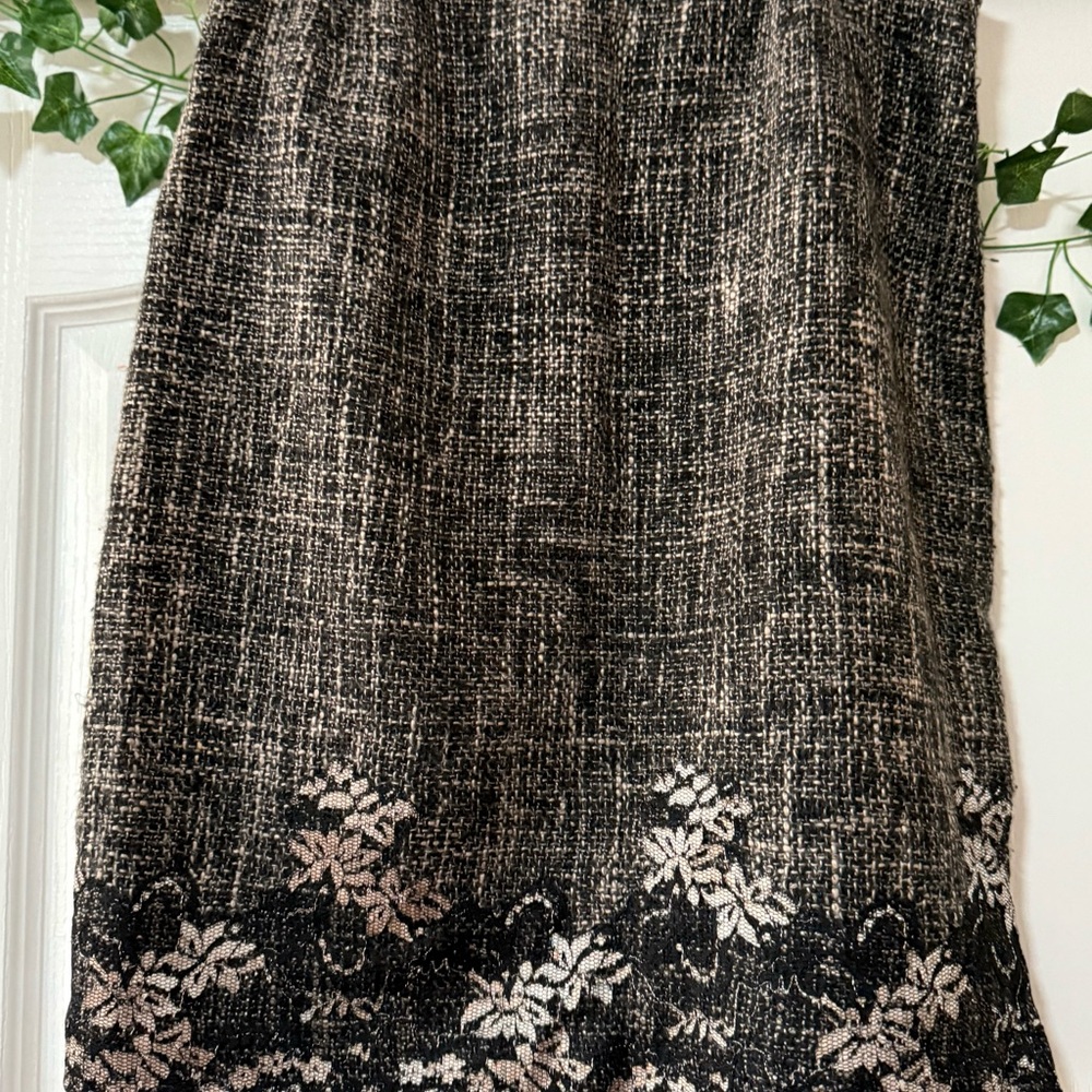 Nine West Black and Cream Pencil Skirt